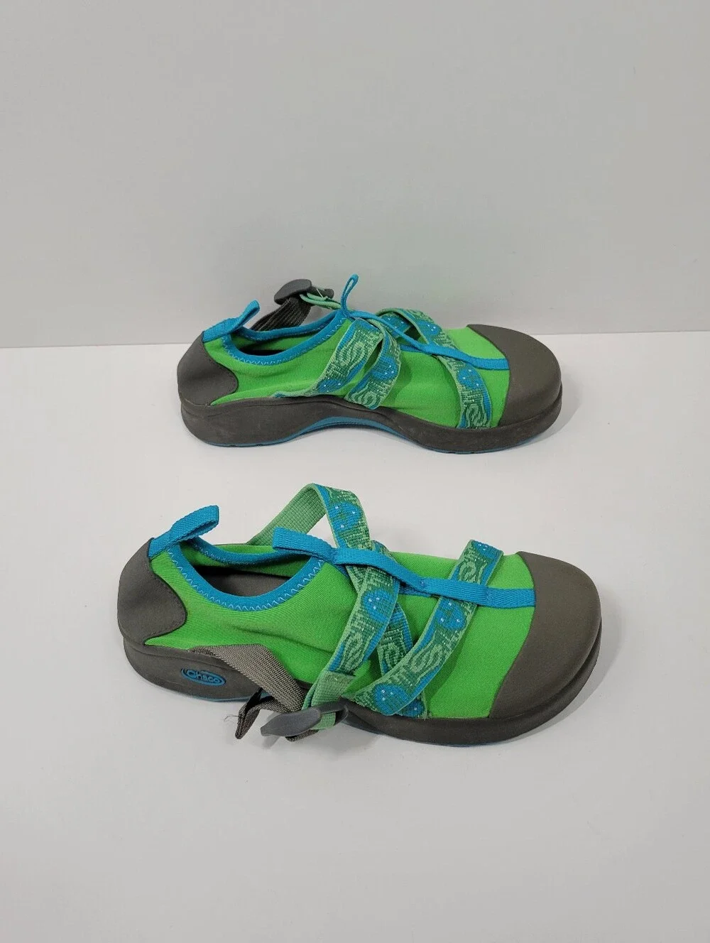 Chaco Vitim EcoTread Green Blue Sandal Water Shoes Youth Kids Junior Size 6